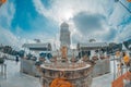 The 20 metres high white jade statue of Kuan Yin, Goddess of Compassion & Mercy Royalty Free Stock Photo